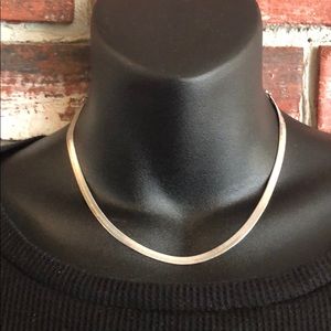Silver Tone Necklace Chocker
